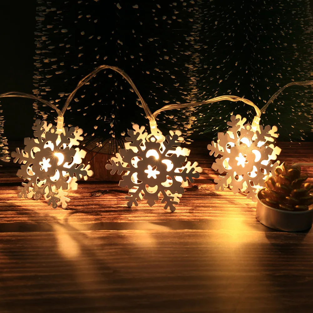 10led Рождественская елка гирлянда украшения Снежинка Светодиодная лампа Свадьба