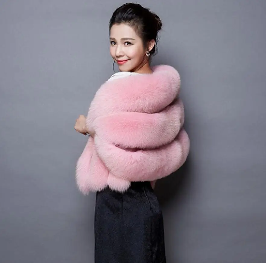 2017 зимние пальто из искусственного меха роскошные лисы имитация норки Мех