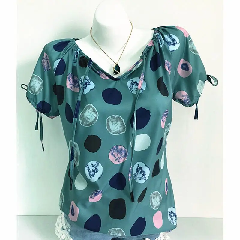 Для женщин Повседневное верхняя одежда v-образным вырезом на шнуровке Тонкий Dot