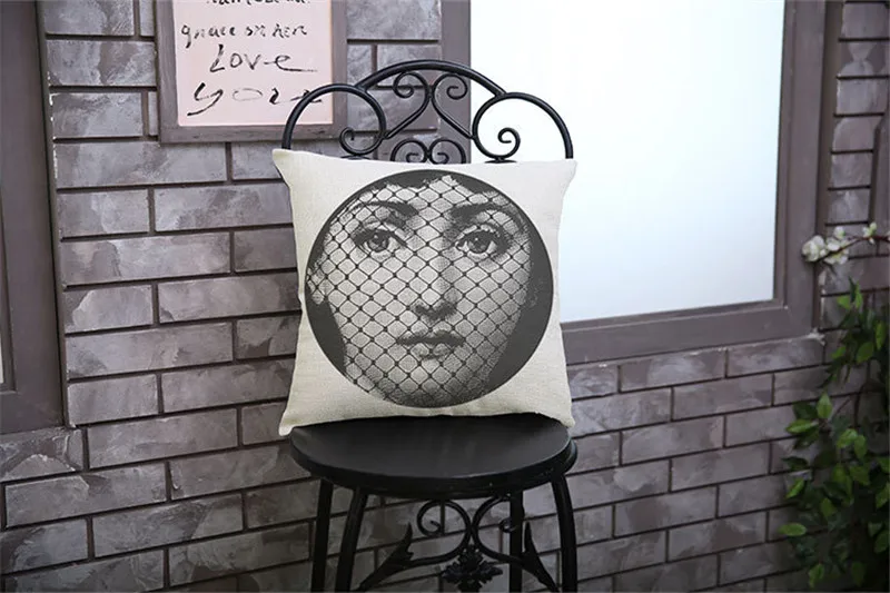 Ретро rosenthal Piero fornasetti Европейский декоративный чехол на диванную подушку Чехол на подушку для офисного стула винтажная наволочка для домашнего декора e699