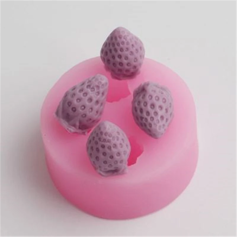 3D Клубничная шоколадная форма для украшения торта DIY Свеча желе пудинг