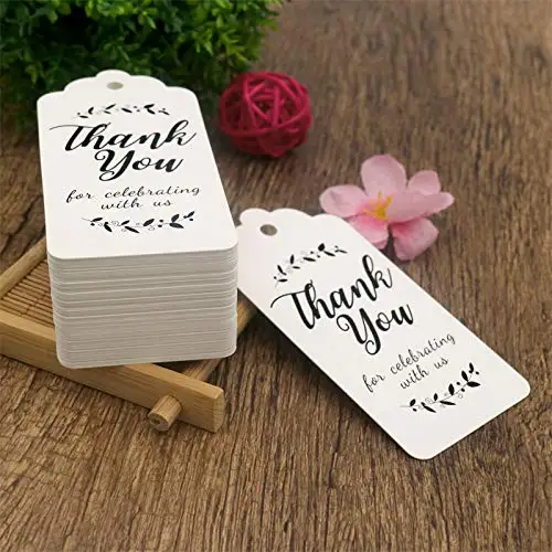 

Kraft gift tags Thank You for Celebrating with Us paper tags for baby shower party favors personalized wedding gifts for guests