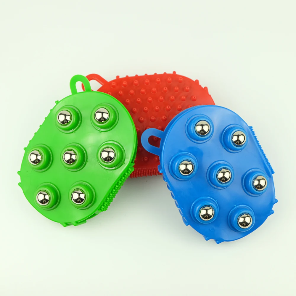 Роликовая перчатка для массажа спины стальной шарик расслабляющий массажер тела