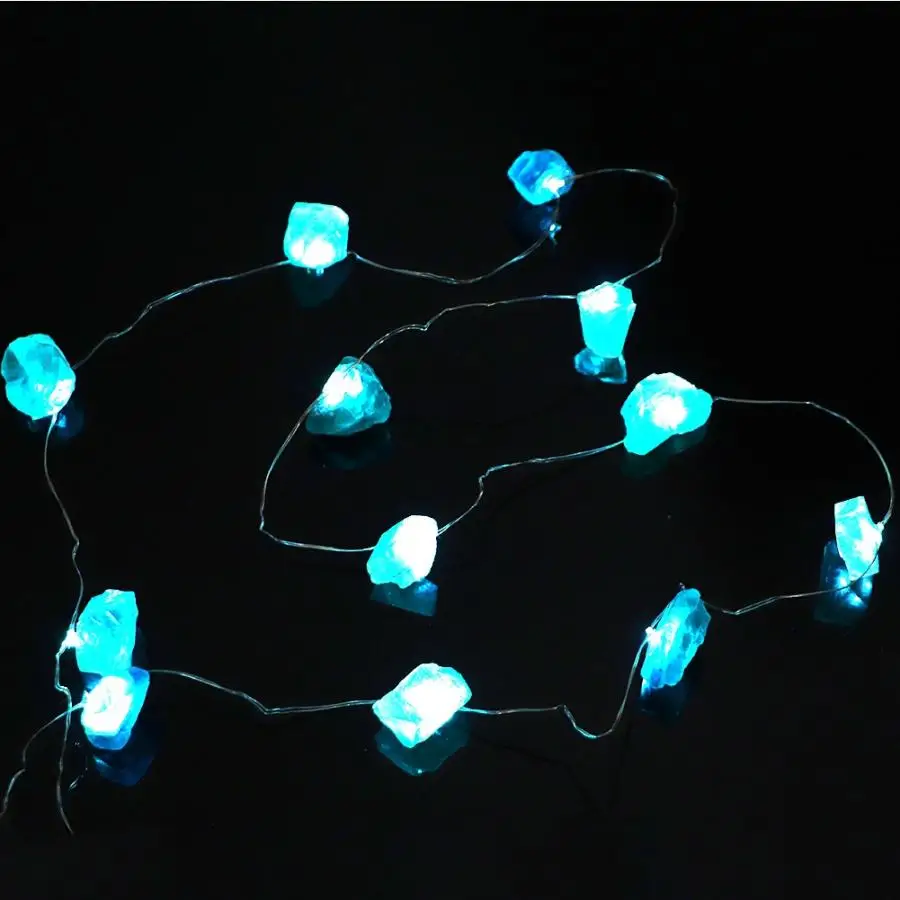 20LED струнный светильник s вечерние Свадебные Рождественские лампы натуральный флюорит медный провод без батареи декоративный светильник