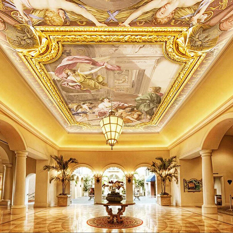 Большие потолочные обои в европейском стиле Myths объемные стереоскопические для