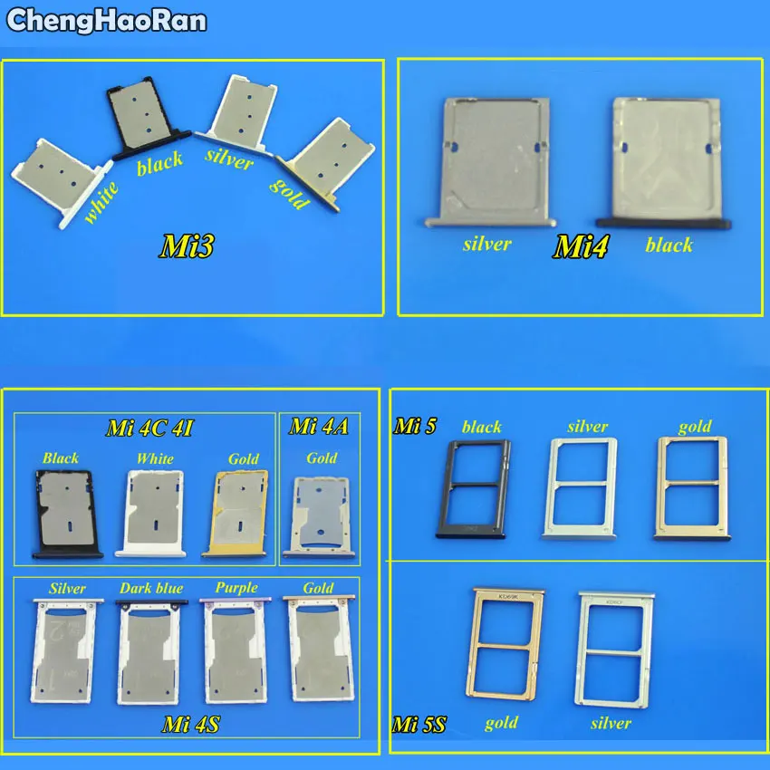 Держатель для SIM карты ChengHaoRan Xiaomi Mi 3 4 4C 4I 4S 4A 5 5S Note Max слот контейнер адаптер