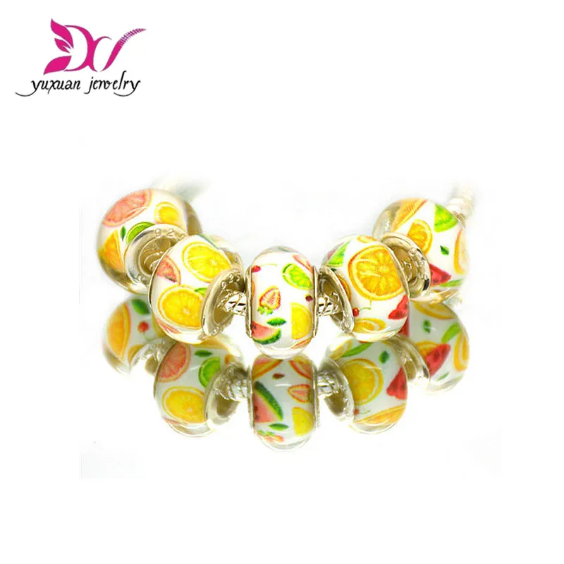 Посеребренные фиолетовые бусины для самостоятельной сборки акриловые с большим