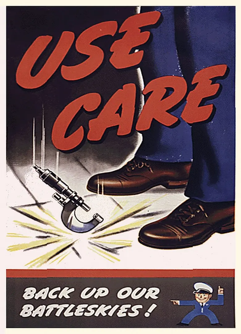 Винтажный пропагандистский постер США WW2 используйте заботу предоставьте свои