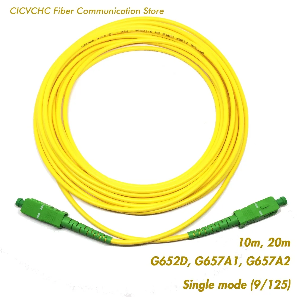 2шт SC/APC-SC/APC волокна Patchcord-SM(9/125) G652D G657A1 или G657A2-10m 20m-3 0 мм кабель/перемычка |