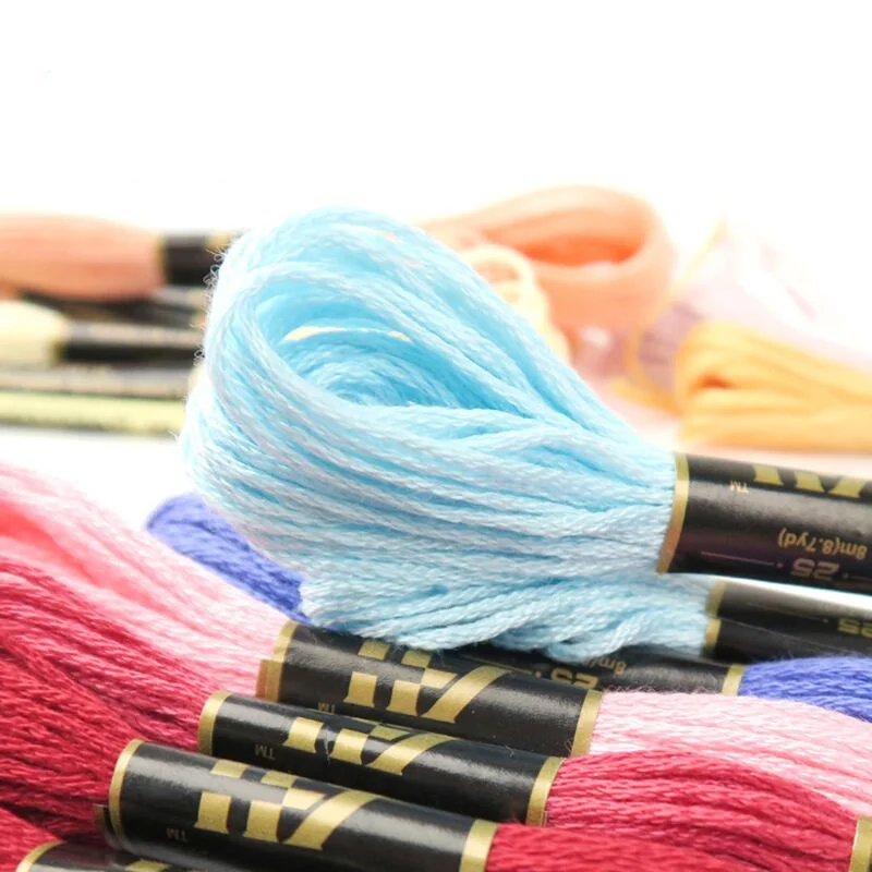 50 шт. разноцветная вышивка нить DIY хлопчатобумажная Аналогичная DMC Skein Вышивка