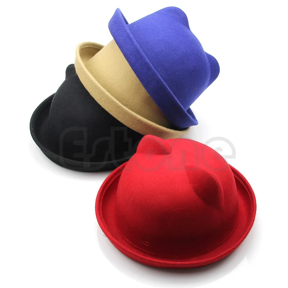 Новинка шерстяная фетровая шляпа-котелок унисекс для родителей и детей