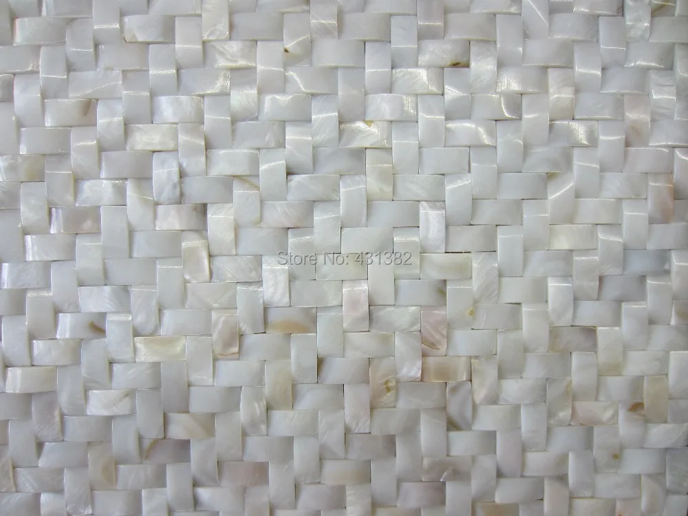 Объемные обои в форме арки мозаичная плитка жемчужная черепица Настенная