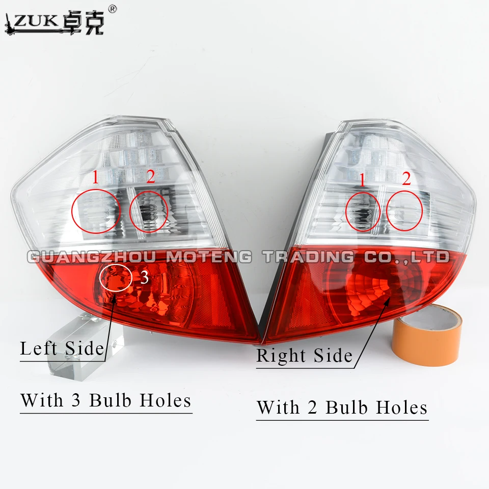 ZUK 2 шт. задний светильник задний стоп-светильник для HONDA FIT JAZZ 2009 2010 2011 GE6 GE8 задний тормозной фонарь только для левостороннего привода