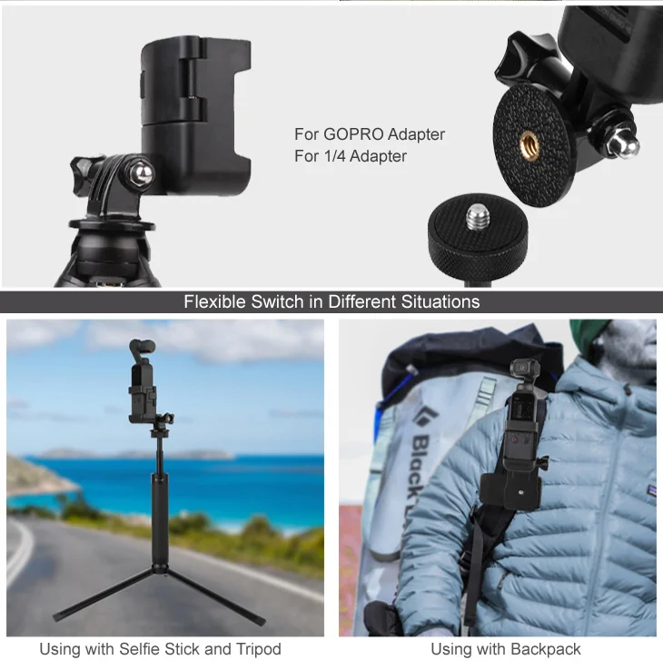 Штатив для камеры, расширяющийся адаптер, базовая подставка для DJI Osmo Pocket, быстроразъемное крепление, шейный ремень, ручные стабилизаторы, часть