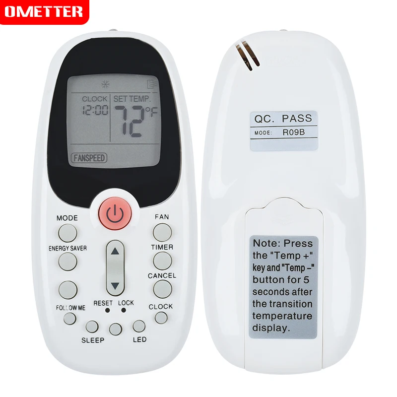 

For Midea Air Conditioner Controller Mini Air Conditioning Remote Control Replacement For R09B/BGE