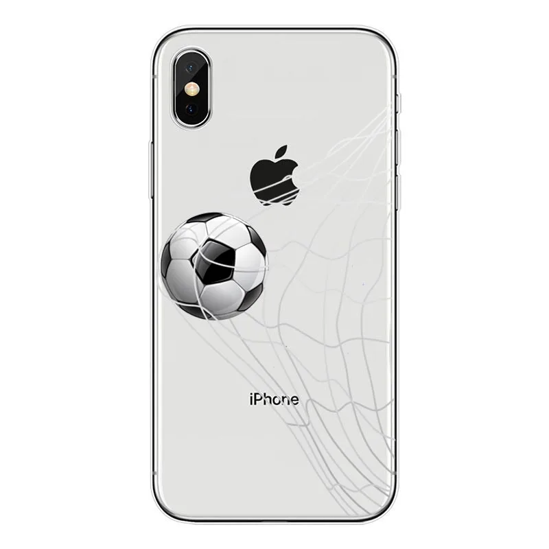 Футбольный Мягкий силиконовый чехол из ТПУ для iPhone XS Max 8 8Plus 7 6 6splus XR 5S