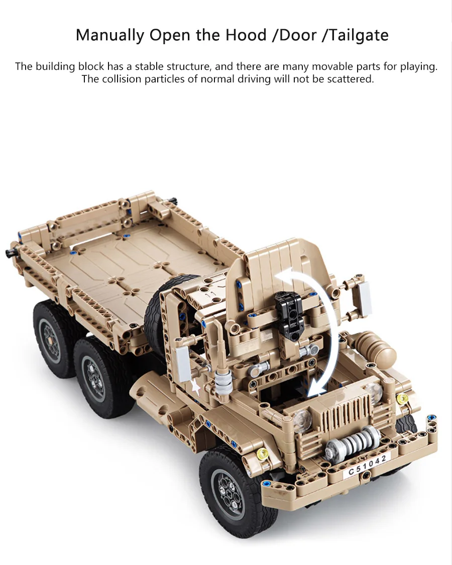 CADA Mobile Technic 545 шт военный грузовик совместимый Урал 375 строительный блок Кирпичи DIY игрушки для детей