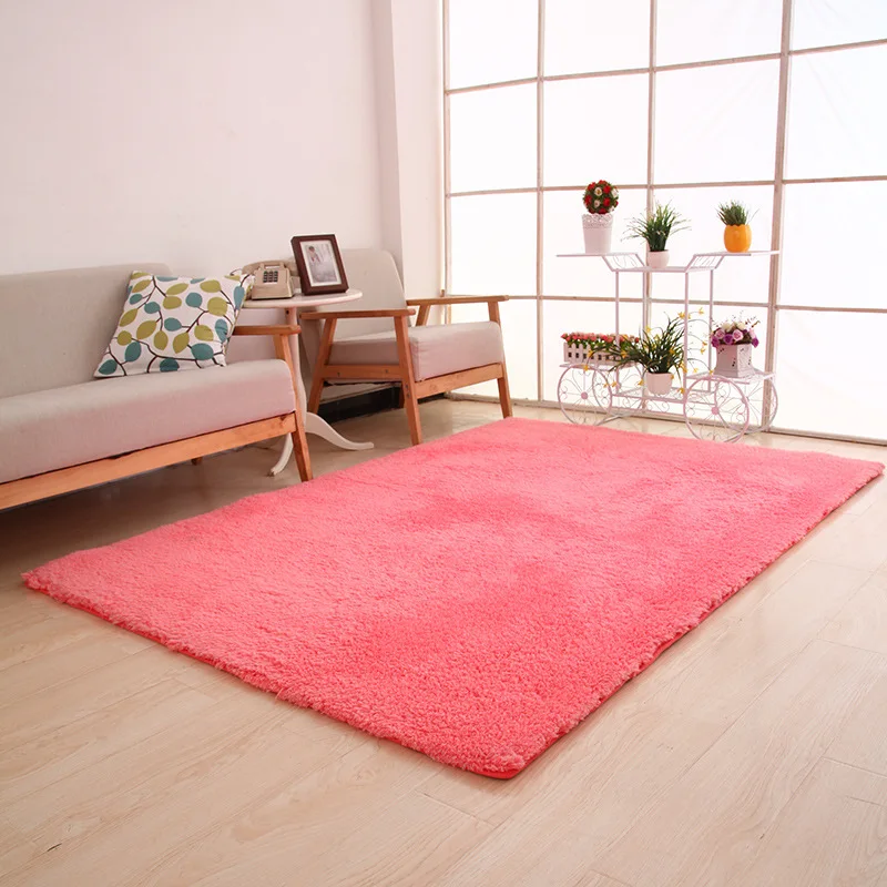 Ковер для гостиной однотонный ковер пушистый мягкий домашний декоративный белый