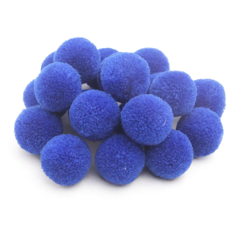 Royal blue 10 шт., 20 мм, разноцветные помпоны, мягкие помпоны для рукоделия, детские игрушки для дома, рождественской вечеринки, декоративные аксессуары LX093 - Цвет: Royal blue