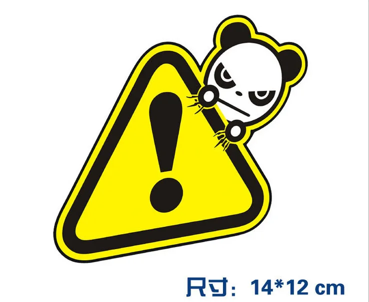 4pcs/lot Hi Panda warning signs Car stickers for Peugeot Audi A4 Opel Volvo Astra Citroen C4 VW Ford Focus Kia2 Hyundai Polo |