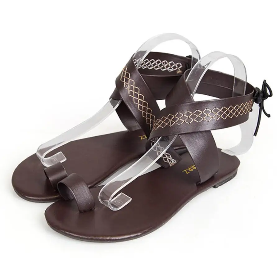 SAGACE/Модная обувь сандалии гладиаторы с перекрестными ремешками в римском стиле