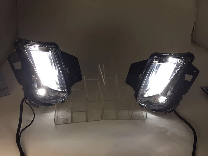 Автомобильная проблесковая 1 комплект светодиодный DRL Противотуманные фары