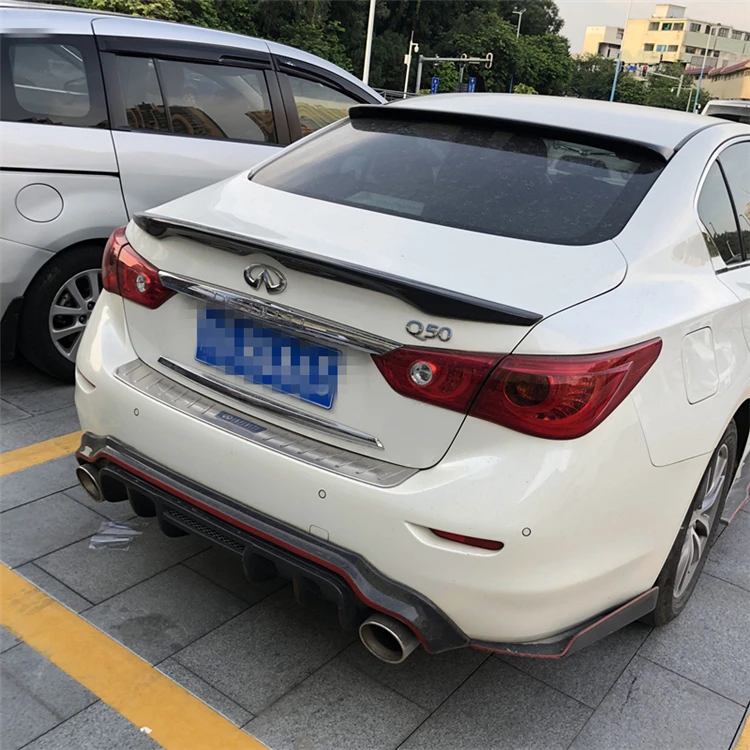 Для Infiniti Q50 спойлер Высокое качество ABS углеродное волокно автомобиль спойлер заднего крыла для Infiniti Q50 спойлер