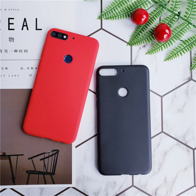 Противоударный чехол для Huawei Honor 7X силиконовый Матовый Мягкий ТПУ 8X 8 X 7C 7A русская