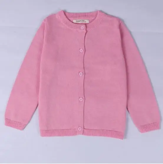 Pink Кардиган для маленьких девочек; свитер; Осень-зима г.; вязаные детские свитера с длинными рукавами для мальчиков и девочек; одежда для детей; детская одежда; кардиган - Цвет: Pink