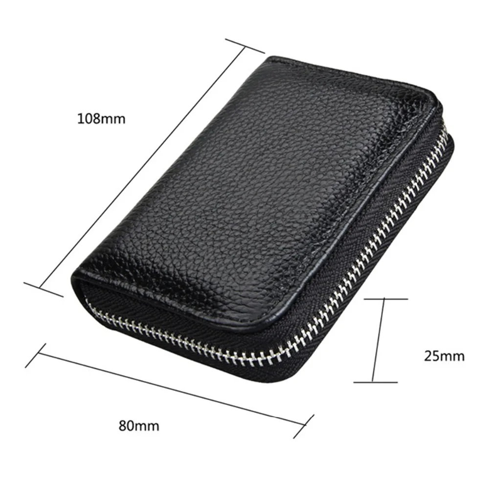 Противокражный кошелек с RFID защитой для мужчин и женщин винтажный кожаный