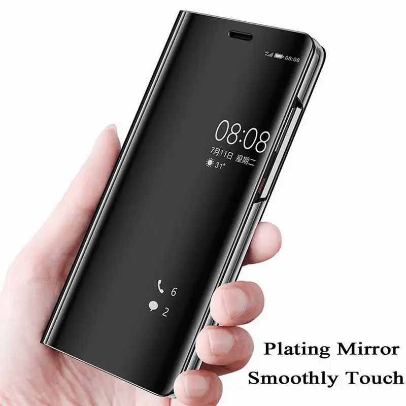 Умный прозрачный зеркальный чехол для Huawei P20 Lite P10 P8 P9 2017 откидной Чехол Mate 10 Honor V10 9