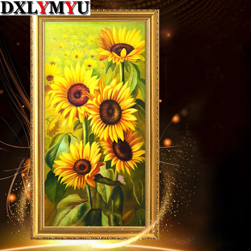 5d сделай сам алмазная живопись вышивка крестиком Подсолнух полная Алмазная