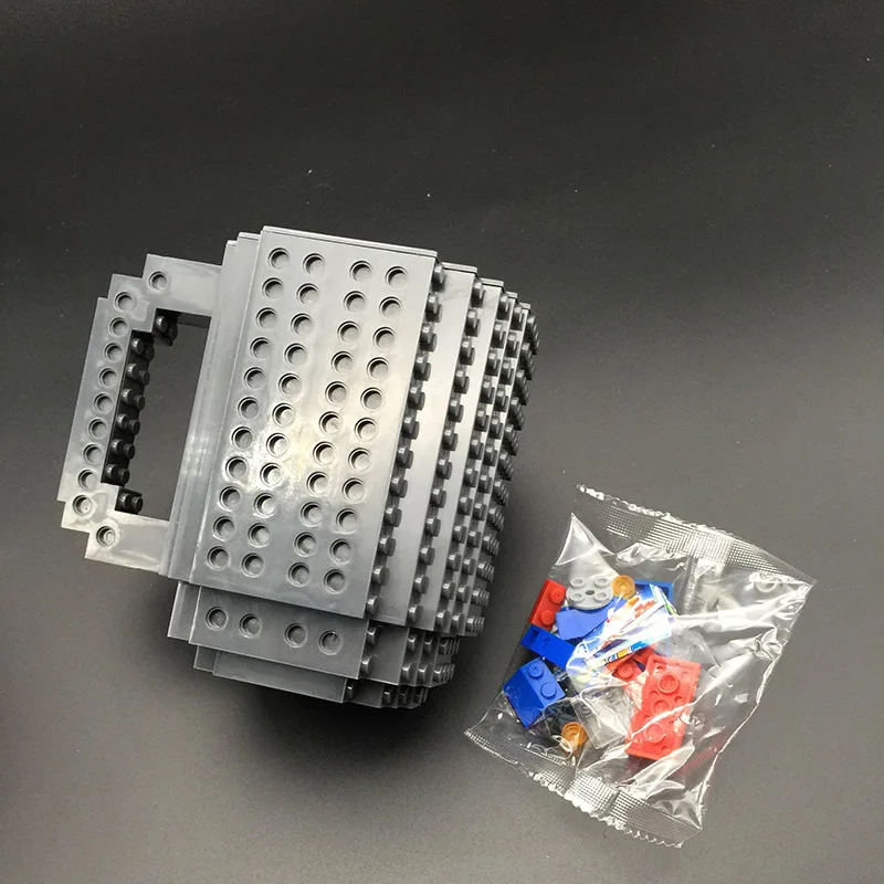 Строительные кирпичные кружки DIY строительные блоки кофейные 350 мл креативная