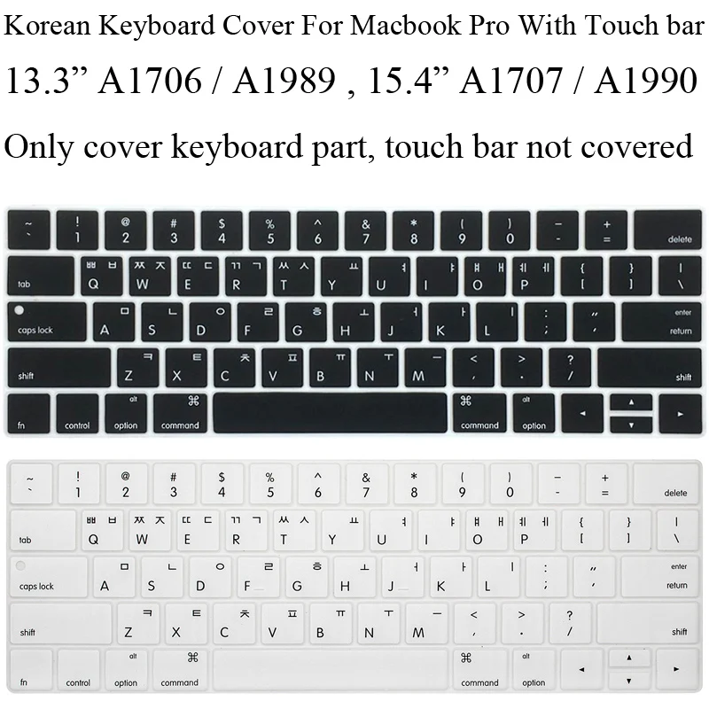 Корейский чехол для клавиатуры Macbook Pro 13 Touch Bar A1706 3 A1989 15 4 Touchbar A1707 A1990 Корейская