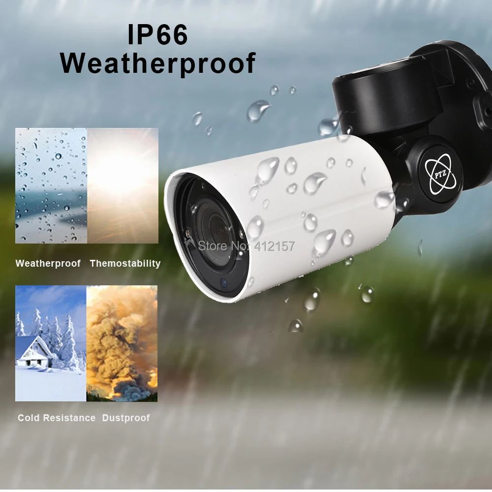 Ip камера безопасности 2MP 1080P Bullet 4 МП панорамирование наклон 4X зум 2 8 ~ 12 мм объектив