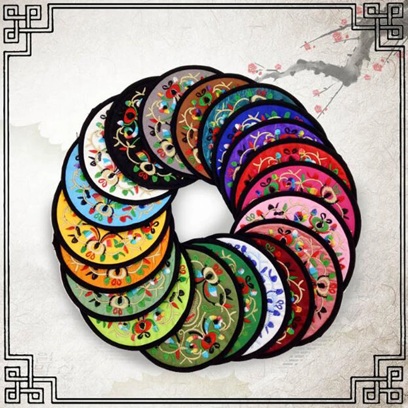 Коврик для посуды Ретро нетканый Вышитый цветочный узор этнический подстаканник