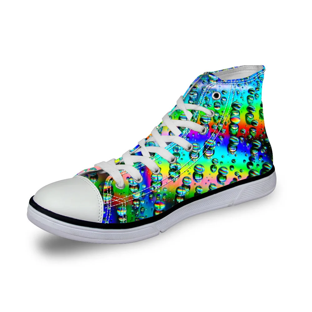 Индивидуальные высокие холщовые женские кроссовки Винтаж Вулканизированная