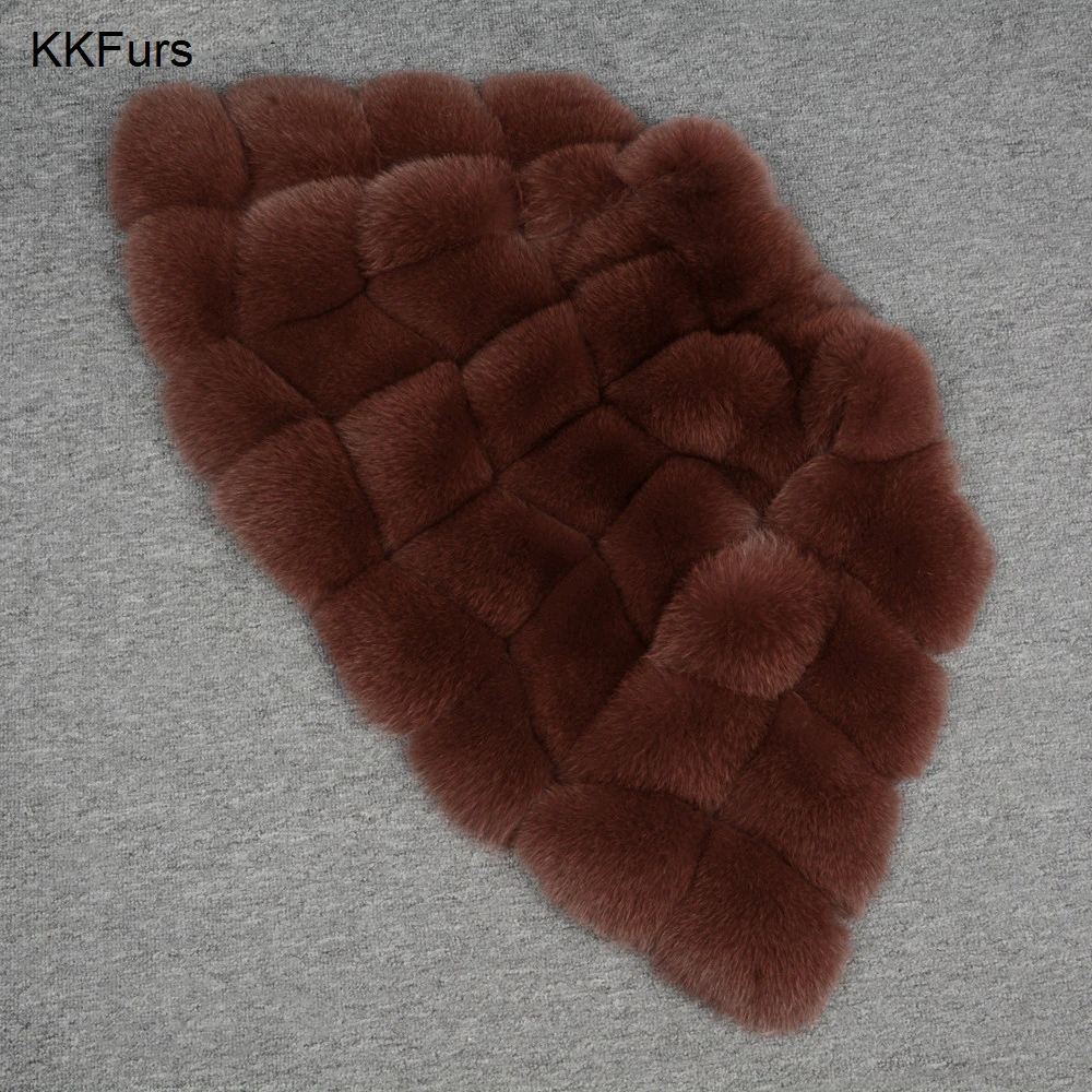 JKKFURS Женская натуральным лисьим Мех животных жилет осень зима мода леди повседневное высокое качество S7163