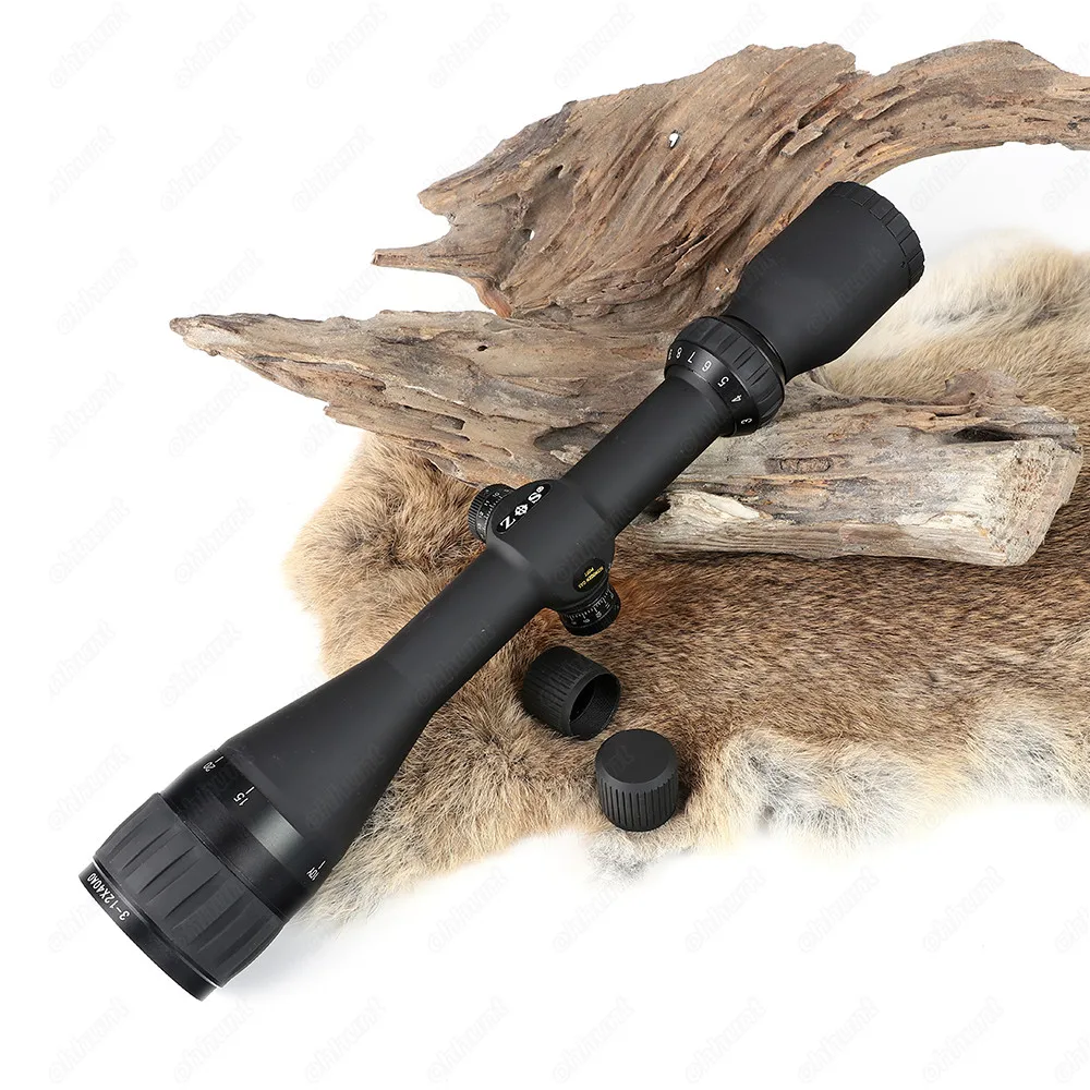 ZOS 3 12x40 AO Mil Dot Reticle Riflescope Классический тактический оружейный оптический прицел для