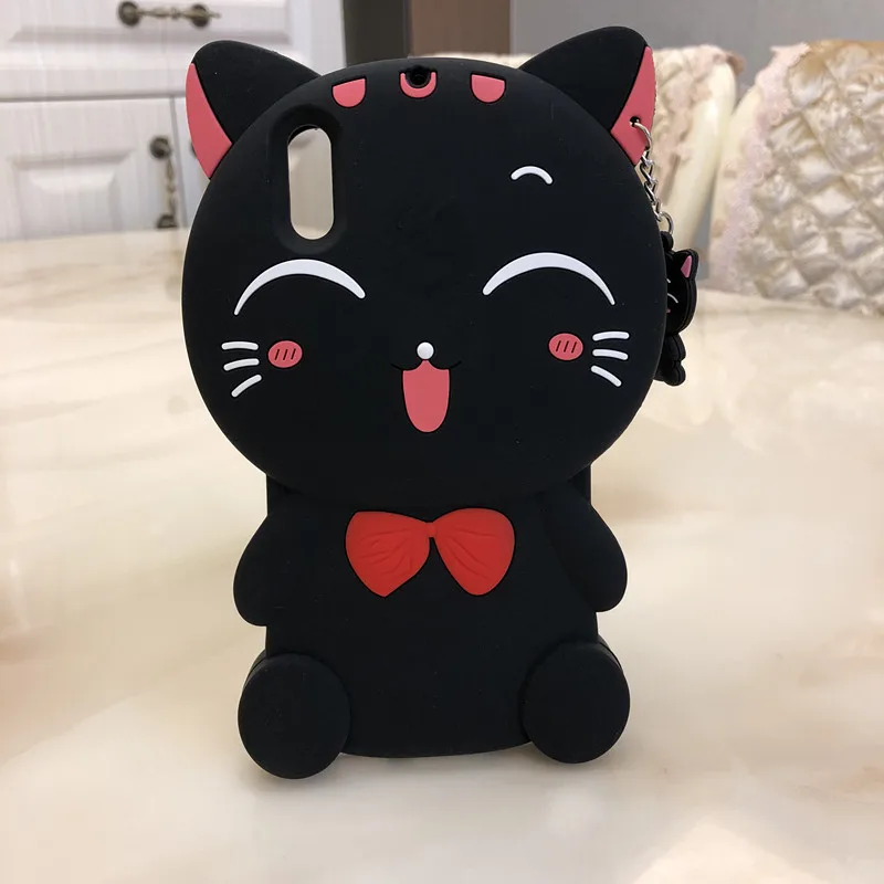 1 Для естественных V11 3d-силикон Lucky Кот Мягкий ячейки чехол для телефона чехол для Vivo V11 V11 Pro 6,41 дюйма - Цвет: 1