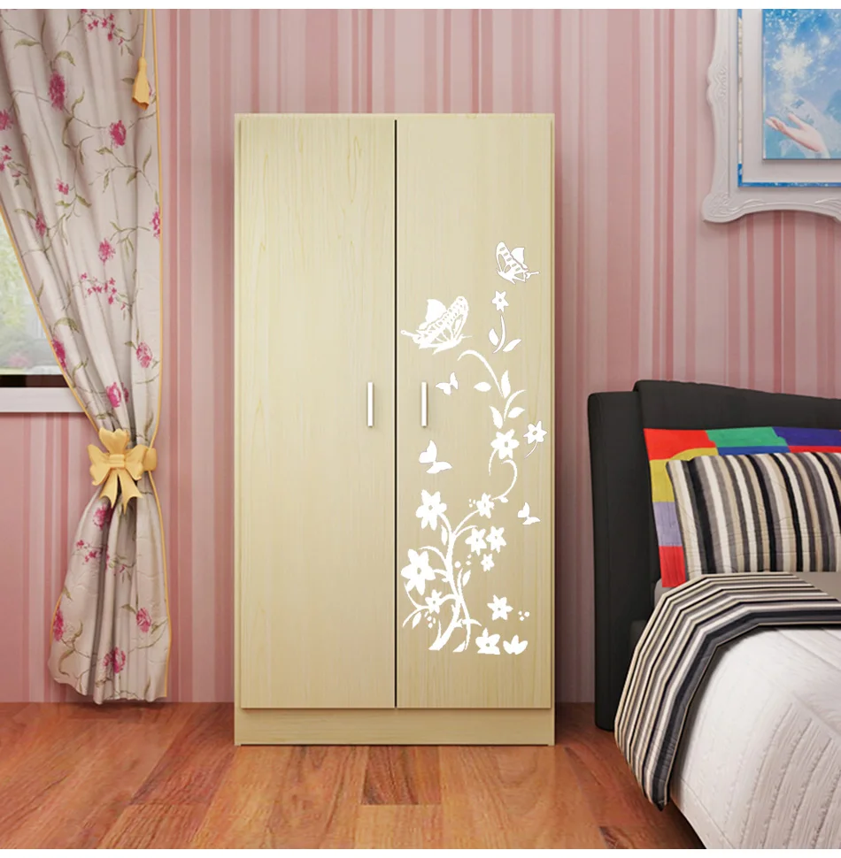 DIY бабочки наклейки на холодильник цветок художественная Наклейка на стену для холодильника наклейки на стены для детской комнаты декор для гостиной