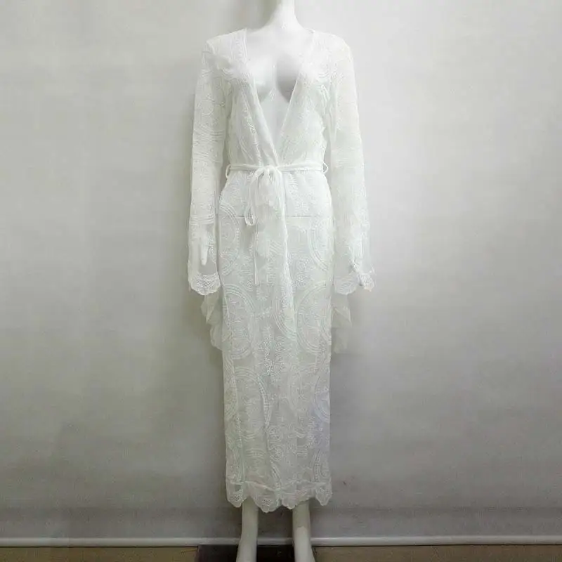 Женское платье с рукавом-колокольчиком мантры Пляжное Платье открытой строчкой