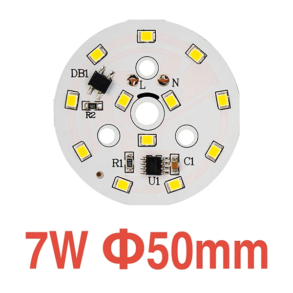 7w Светодиодный SMD чип 18 Вт, 15 Вт, 12 Вт, 9 Вт, 7 Вт, 5 Вт, 3W, нет необходимости в драйвере, 220 В, светильник, бисер, сделай сам, светодиодный светильник, наружный прожектор, точечный светильник, светильник - Испускаемый цвет: 7w