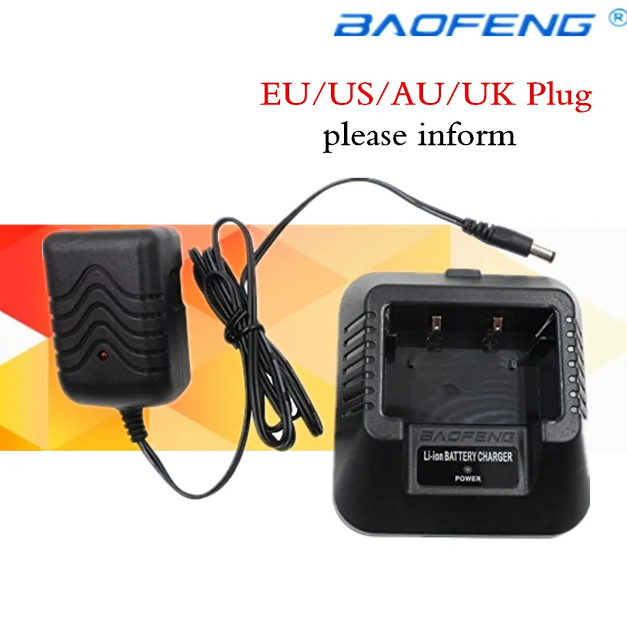 2 шт. оригинальное зарядное устройство BAOFENG для портативного радио UV-5R UV-5RA Plus UV-5RE