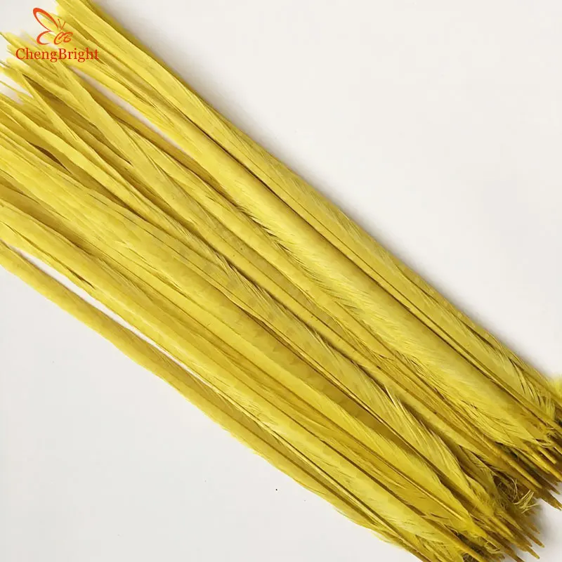 Yellow 2-500 шт. высокое качество натуральные перья фазана 16-18 дюймов/40-45 см Декоративные Diy Свадебные аксессуары фазанье перо - Цвет: Yellow