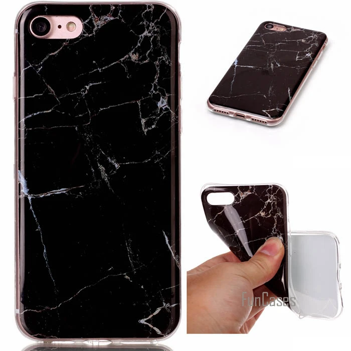 Роскошный гранитный мраморный чехол для iPhone 7 Чехол Мягкий ТПУ силиконовый plus 6 S SE