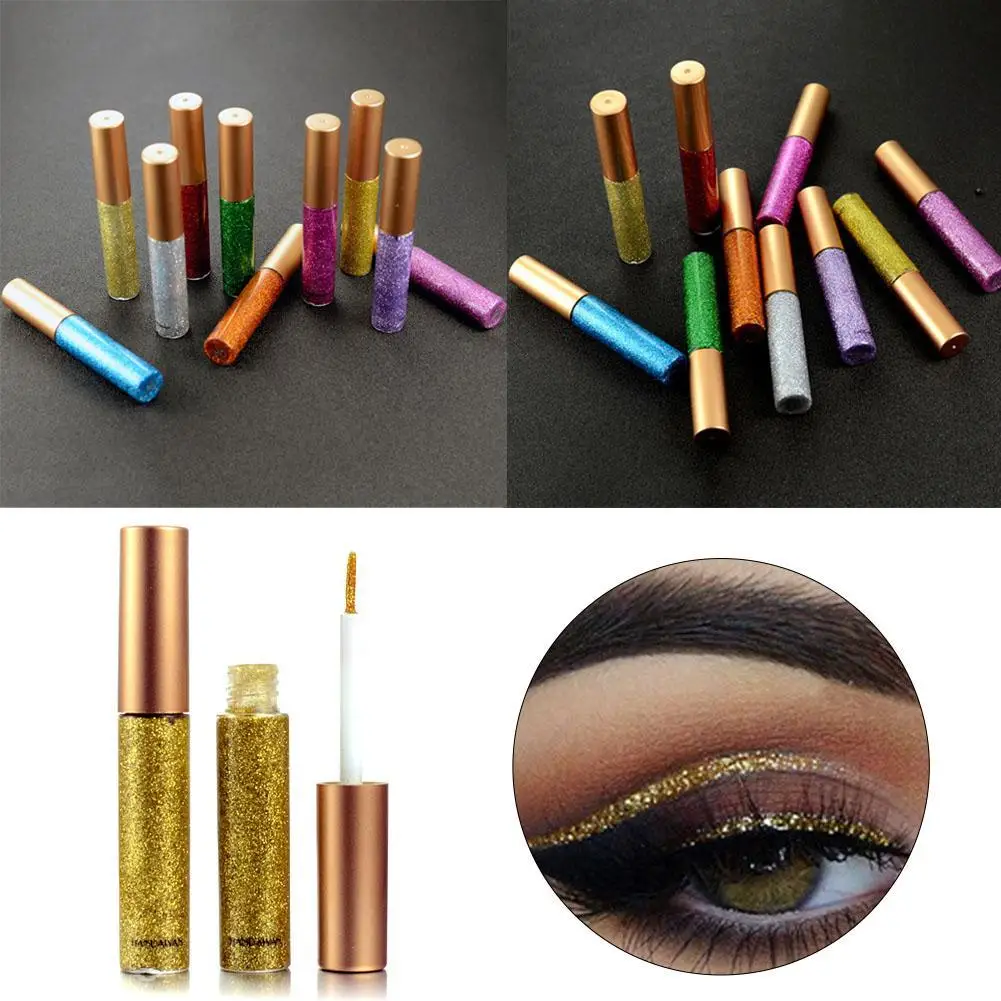 10 видов цветов блеск подводка для глаз долгостойкая жидкая водонепроницаемый