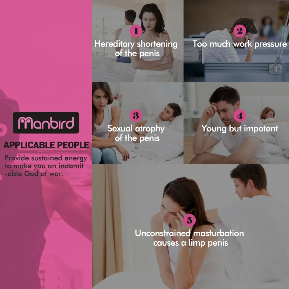 Мужской пенис Manbird увеличение мужского пениса Т смазочные материалы большого