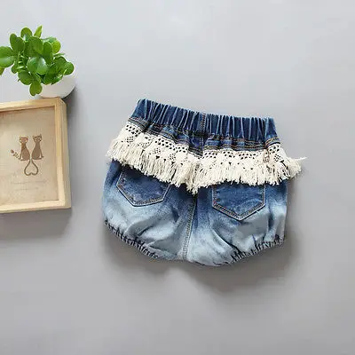 Модные короткие джинсовые штаны для маленьких мальчиков и девочек шорты