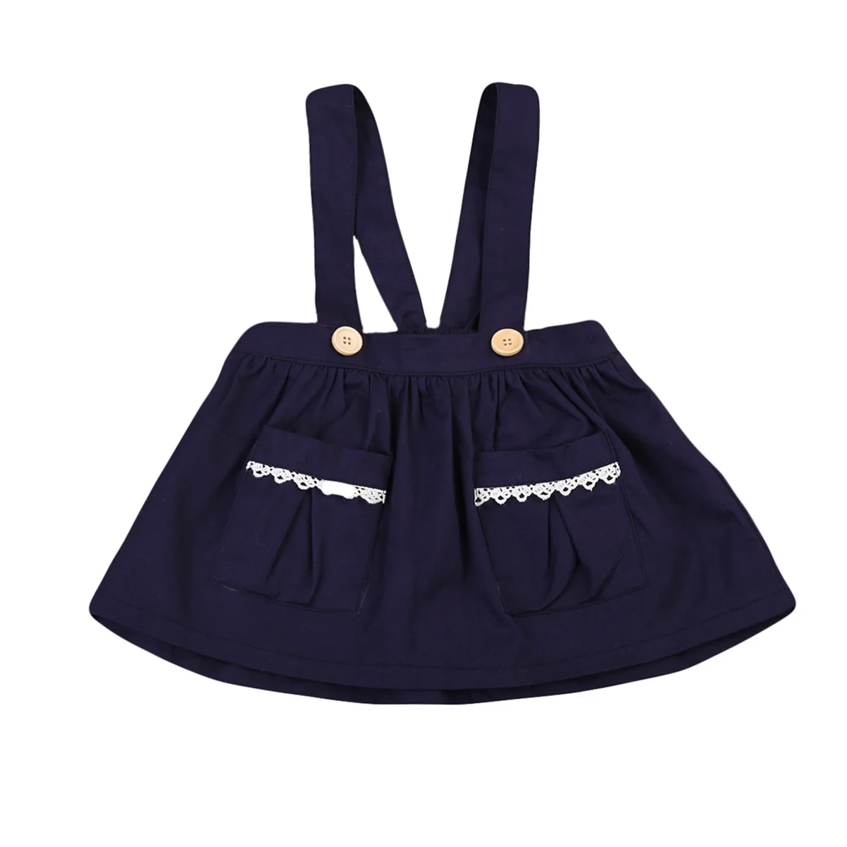 Детская одежда для маленьких девочек комбинезон с карманами на лямках юбка